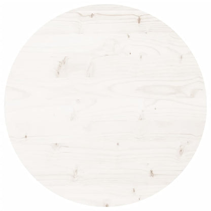Solid Pine Round Table Top, White, Ø50x3 cm