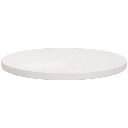 Solid Pine Round Table Top, White, Ø50x3 cm