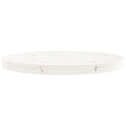Solid Pine Round Table Top, White, Ø50x3 cm