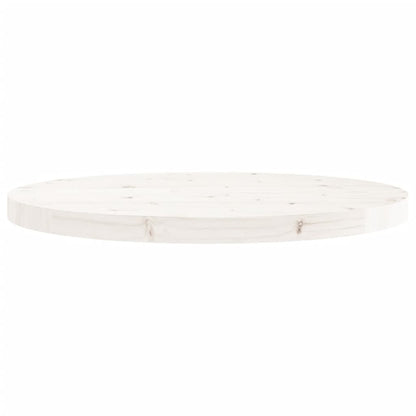 Round White Solid Pine Table Top Ø60x3 cm