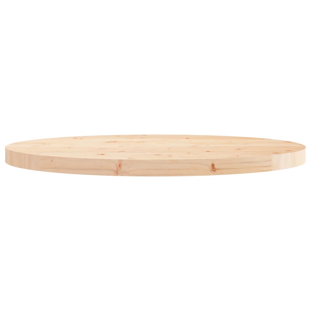 Round Ø70x3 cm Solid Pine Wood Table Top - Natural Finish