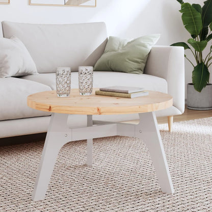 Round Ø70x3 cm Solid Pine Wood Table Top - Natural Finish