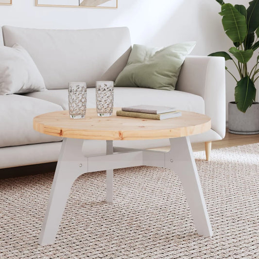 Round Ø70x3 cm Solid Pine Wood Table Top - Natural Finish