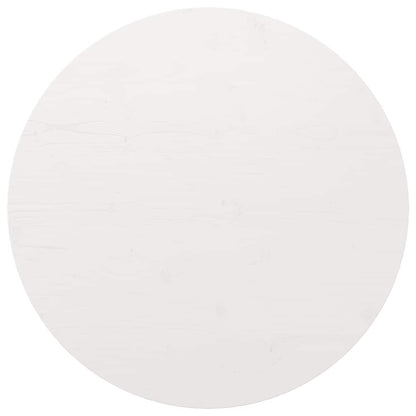 Round White Solid Pine Table Top - 80cm x 3cm Durable Design