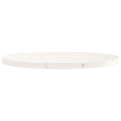 Round White Solid Pine Table Top - 80cm x 3cm Durable Design