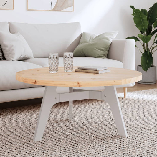 Solid Pine Wood Round Table Top Ø90x3cm - Natural Finish