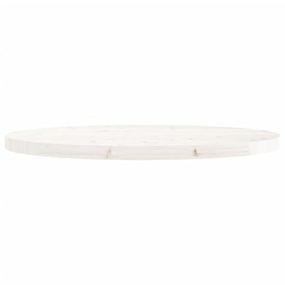 Solid Wood Pine Round Table Top - White Ø90x3 cm