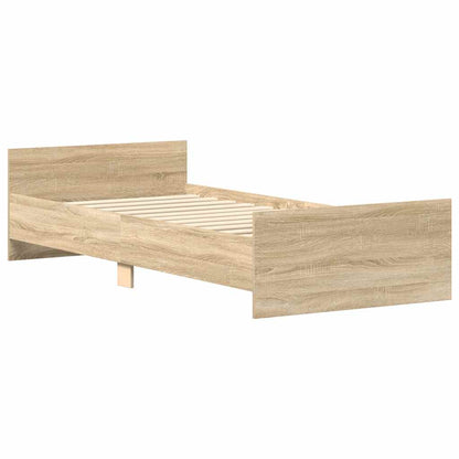 Sonoma Oak Bed Frame 90x200 cm - Stylish Engineered Wood Design