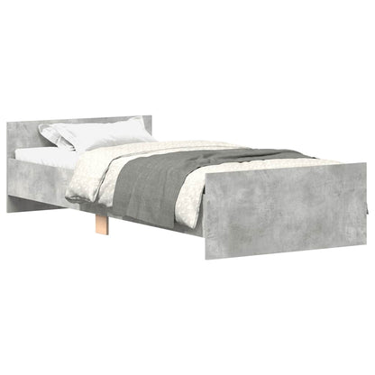 Concrete Grey Bed Frame 90x200 cm - Sleek & Modern Design