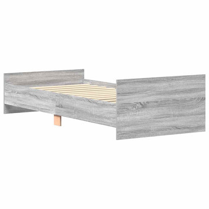 Stylish Grey Sonoma Bed Frame 90x200 cm - Durable Engineered Wood