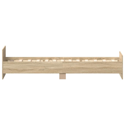 Sonoma Oak Engineered Wood Bed Frame 100x200 cm (No Mattress)
