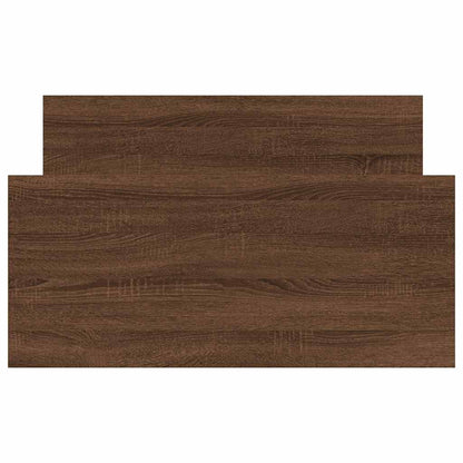 Brown Oak Engineered Wood Bed Frame 100x200 cm - No Mattress