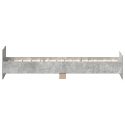 Concrete Grey Single Bed Frame 90x190 cm - No Mattress Included