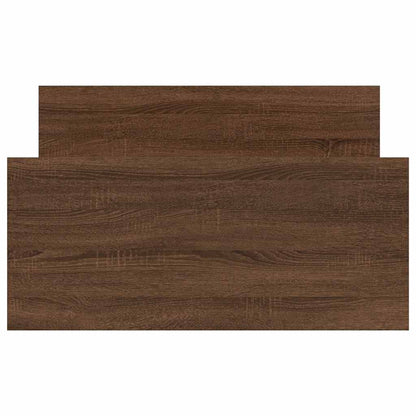 Brown Oak Single Bed Frame 90x190 cm - Engineered Wood