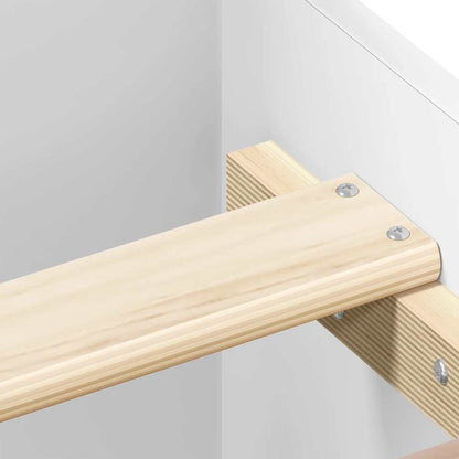 White Small Single Bed Frame 75x190 cm - Engineered Wood