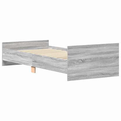 Grey Sonoma Small Single Bed Frame 75x190cm - Engineered Wood