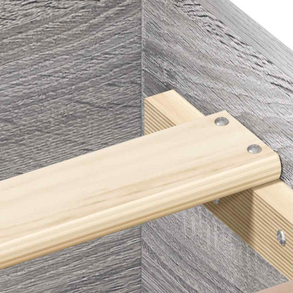 Grey Sonoma Small Single Bed Frame 75x190cm - Engineered Wood