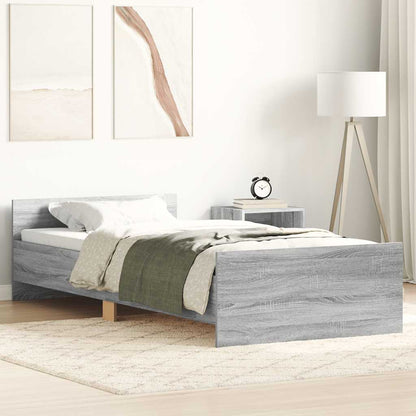Grey Sonoma Small Single Bed Frame 75x190cm - Engineered Wood
