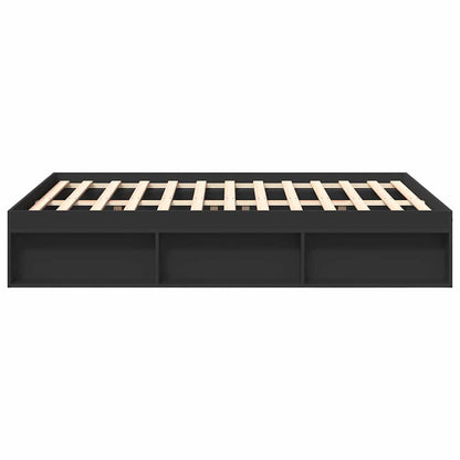 Bed Frame without Mattress Black 140x190 cm