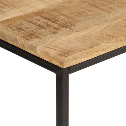 Console Table 90x30x75 cm Solid Rough Mango Wood and Iron