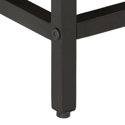 Nesting Coffee Tables 3 pcs Solid Rough Mango Wood and Iron