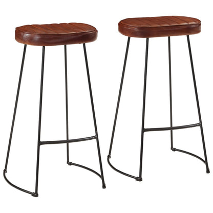 Gavin Dark Brown Bar Stools, Set of 2, 44x37.5x78 cm, Wood Finish