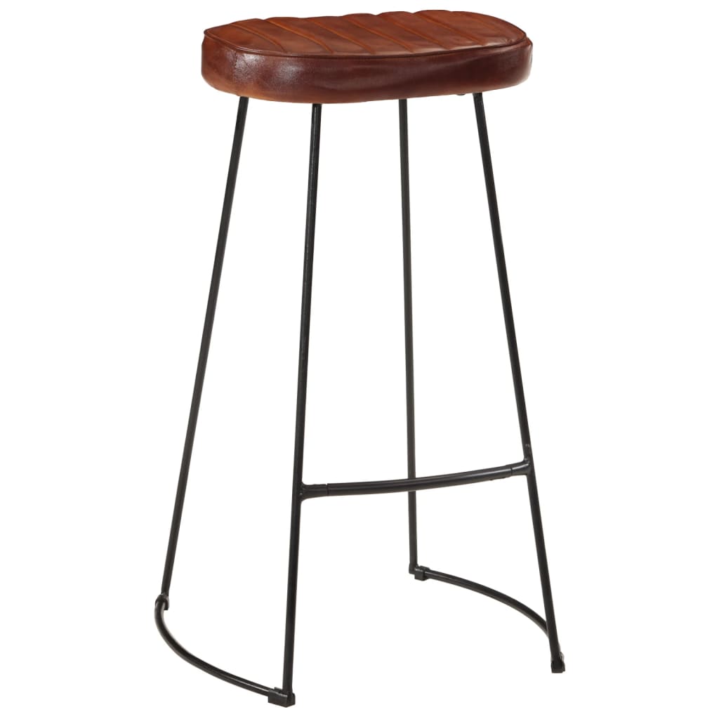 Gavin Dark Brown Bar Stools, Set of 2, 44x37.5x78 cm, Wood Finish