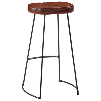 Gavin Dark Brown Bar Stools, Set of 2, 44x37.5x78 cm, Wood Finish