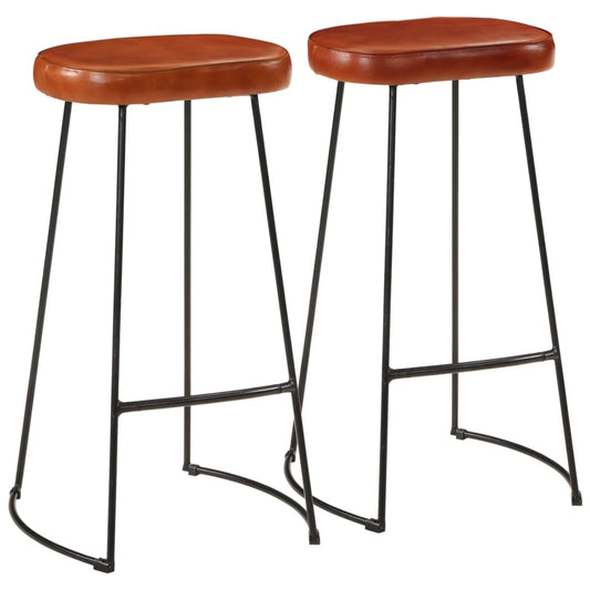 Gavin Bar Stools Set of 2 - Grey Fabric, 44x37.5x78 cm