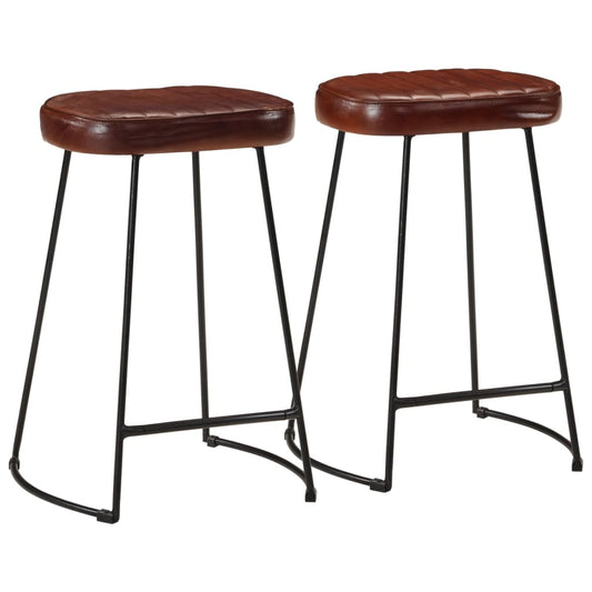 Dark Brown Wood Bar Stools Set of 2, 41x29x62 cm