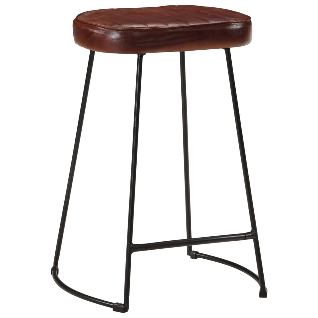 Dark Brown Wood Bar Stools Set of 2, 41x29x62 cm