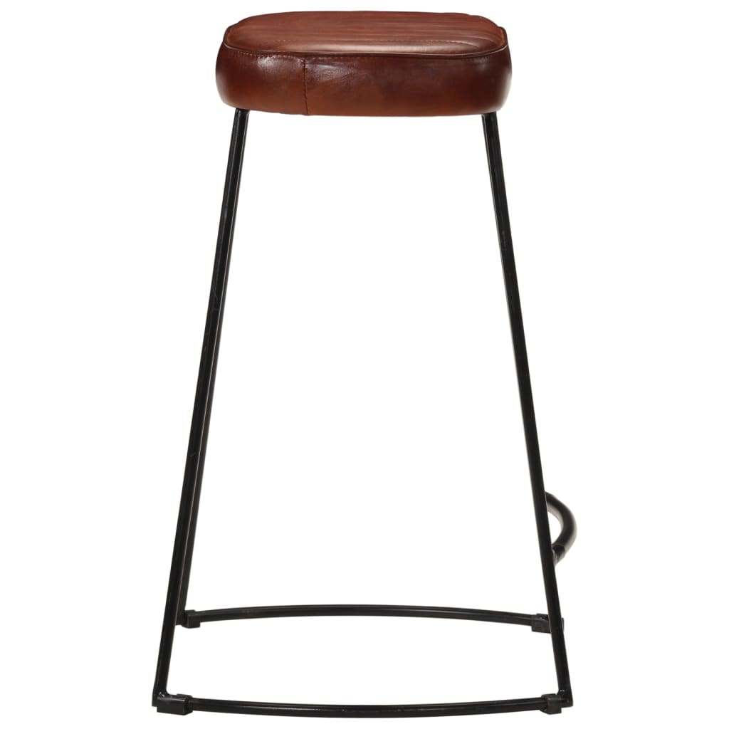 Dark Brown Wood Bar Stools Set of 2, 41x29x62 cm