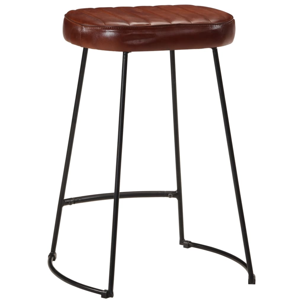 Dark Brown Wood Bar Stools Set of 2, 41x29x62 cm