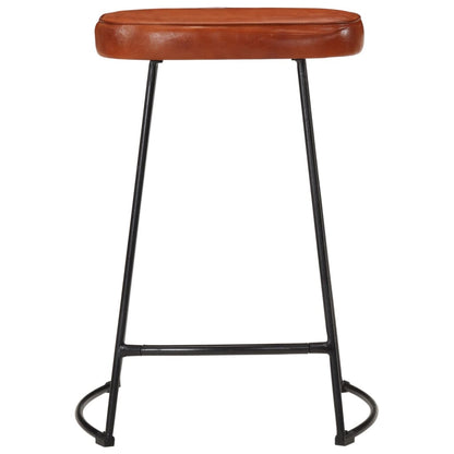 Set of 2 Dark Brown Wooden Bar Stools, 41x29x62 cm