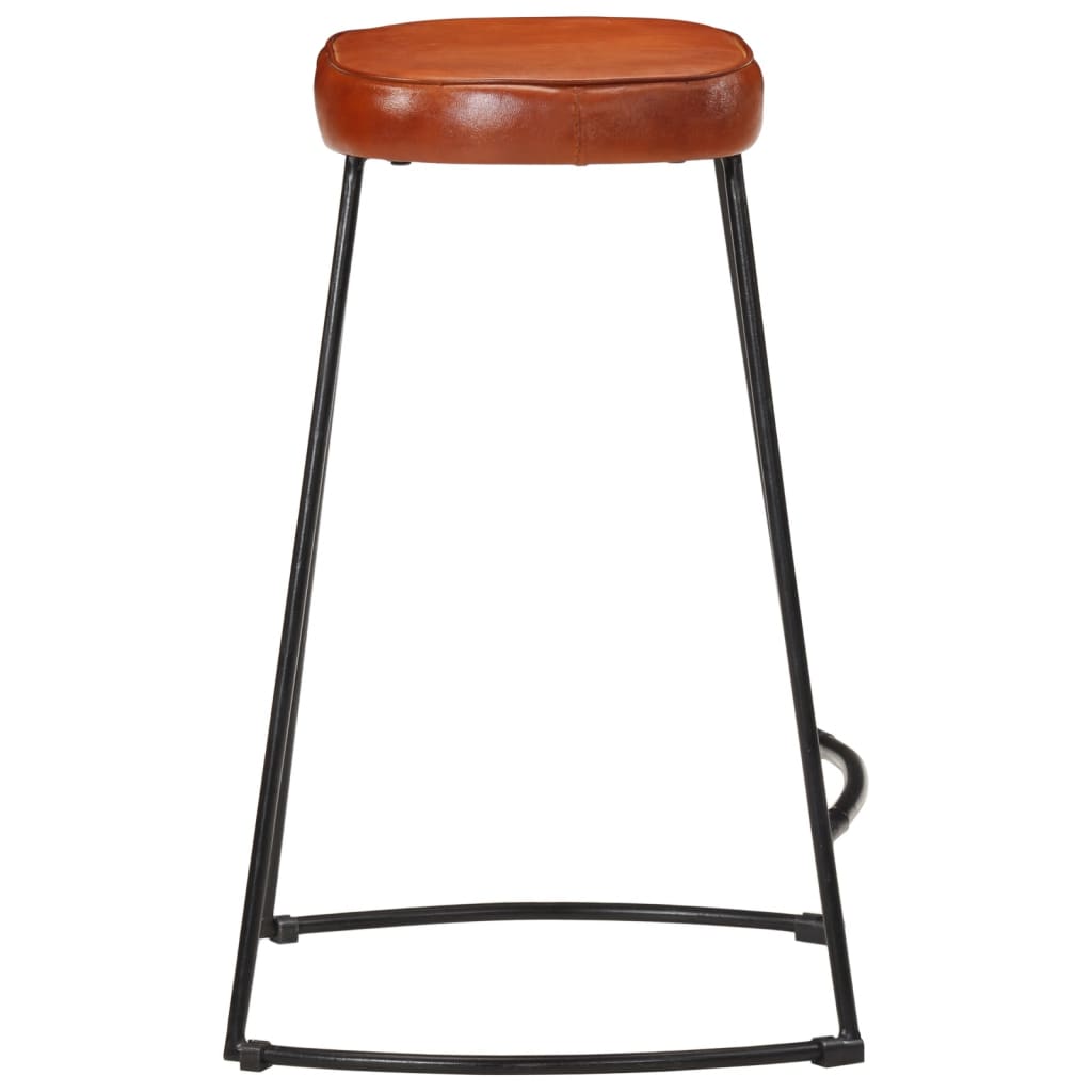 Set of 2 Dark Brown Wooden Bar Stools, 41x29x62 cm