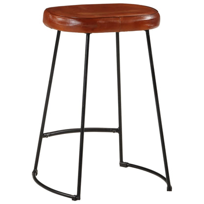 Set of 2 Dark Brown Wooden Bar Stools, 41x29x62 cm