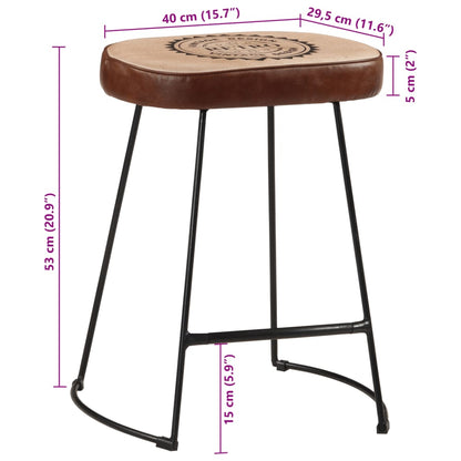 Dark Brown Bar Stools Set of 2, 40x29.5x53 cm, Stylish Seating
