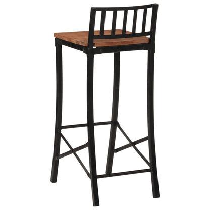 Solid Acacia Wood Bar Chairs Set of 2 - Stylish & Durable