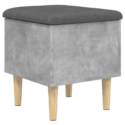 Concrete Grey Storage Bench 42x42x46 cm in Engineered Wood