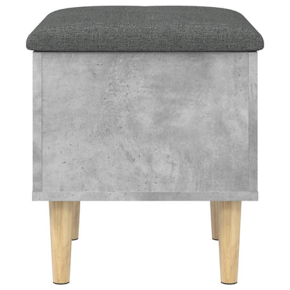 Concrete Grey Storage Bench 42x42x46 cm in Engineered Wood