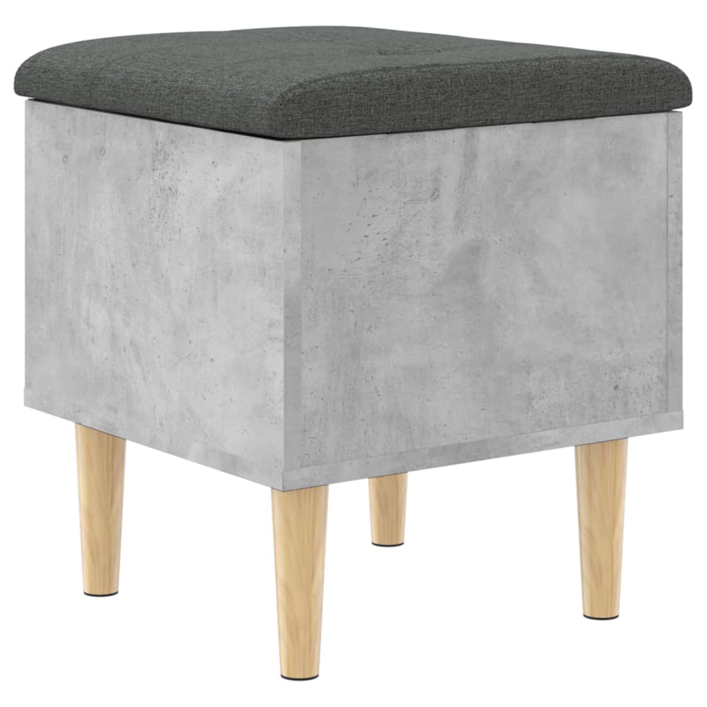 Concrete Grey Storage Bench 42x42x46 cm in Engineered Wood