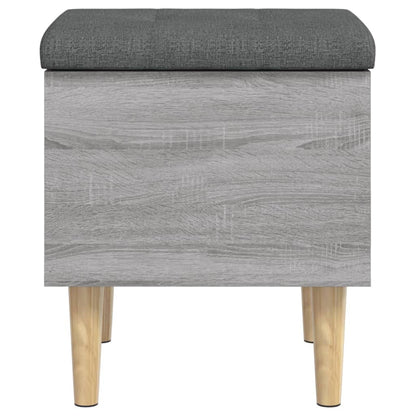 Grey Sonoma Storage Bench - 42x42x46 cm Engineered Wood