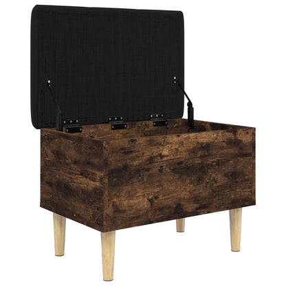 Smoked Oak Storage Bench 62x42x46 cm - Engineered Wood