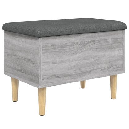 Grey Sonoma Engineered Wood Storage Bench 62x42x46 cm
