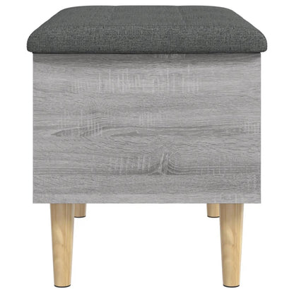 Grey Sonoma Engineered Wood Storage Bench 62x42x46 cm