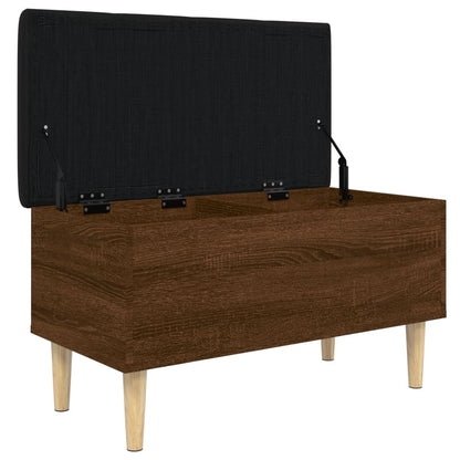 Brown Oak Storage Bench - 82x42x46 cm - Engineered Wood