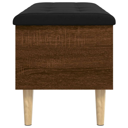 Brown Oak Storage Bench 102x42x46 cm | Engineered Wood