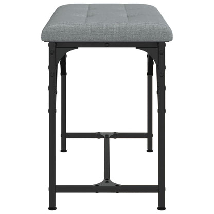 Light Grey Dining Bench - 62x32x45 cm, Steel & Fabric