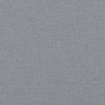 Light Grey Dining Bench - 62x32x45 cm, Steel & Fabric