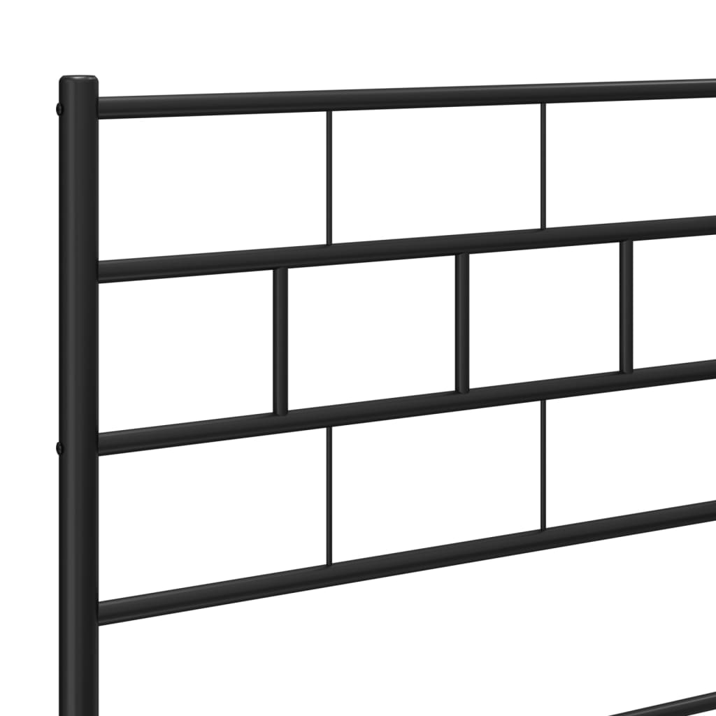 Elegant Black Metal Headboard - 80 cm